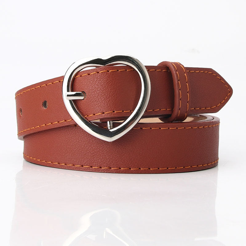 Women's Trendy Single Circle Casual Nude Imitation Belts