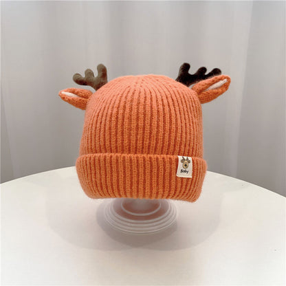 Hat 2 Boys Knitted Woolen Cute Deer Kids' Headwear