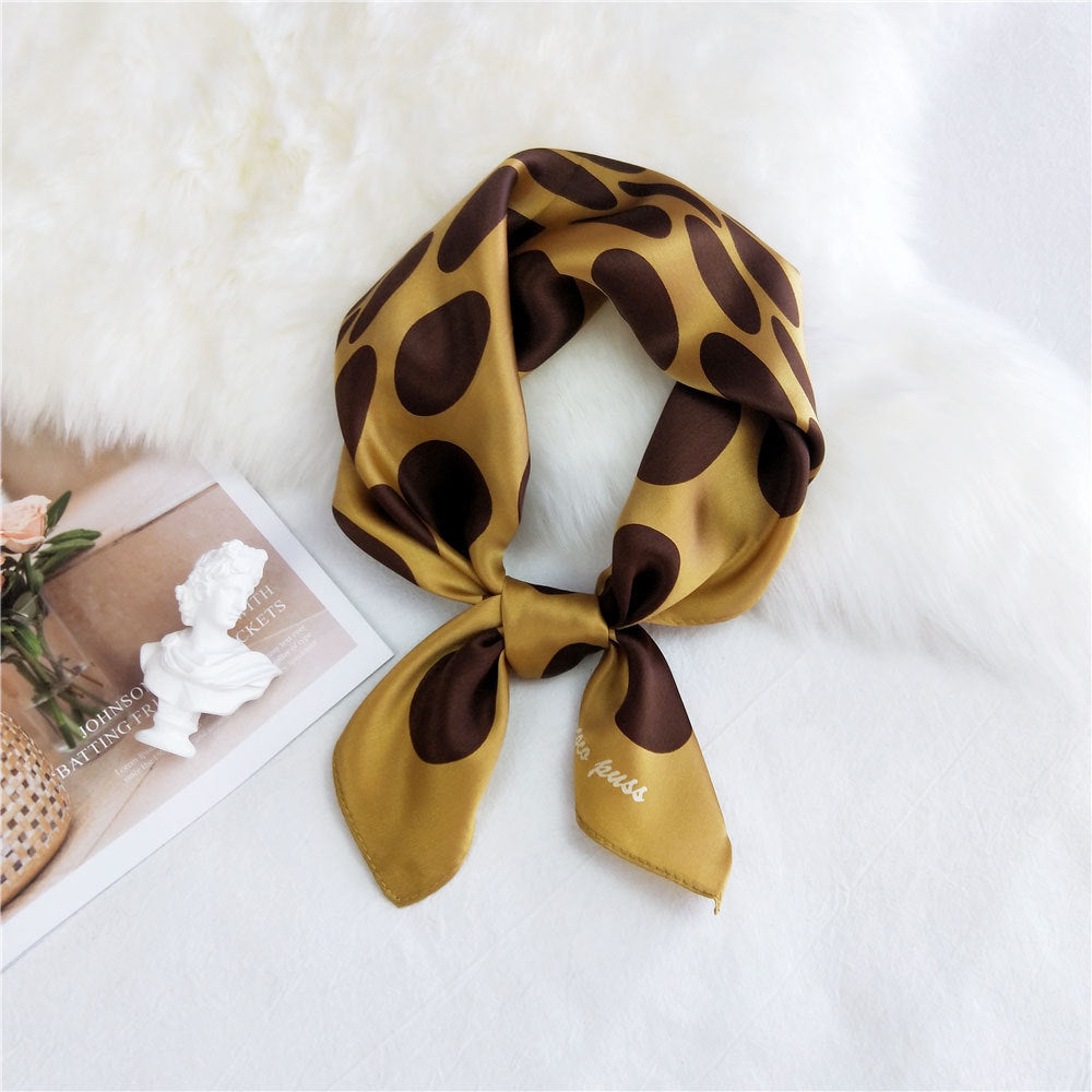 Women's Small Square Towel Versatile Decorative Artistic Scarfs