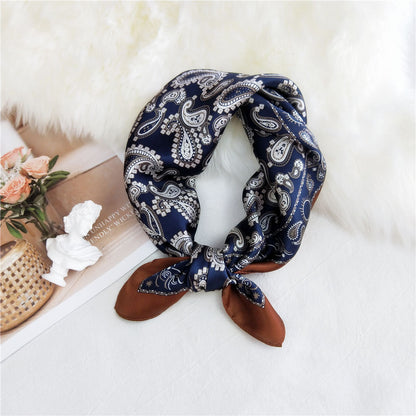 Women's Small Square Towel Versatile Decorative Artistic Scarfs