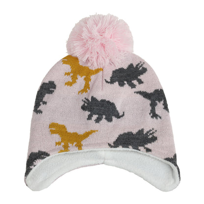 Children's Knitted Hat Dinosaur Jacquard Boys Earmuffs Kids' Headwear