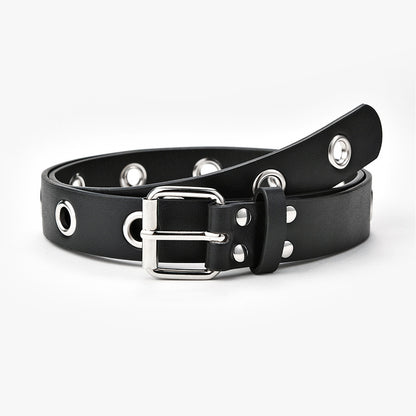 Women's Simple Hollow Decorative Air Hole Punk Belts