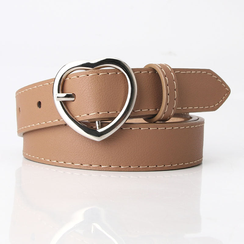 Women's Trendy Single Circle Casual Nude Imitation Belts