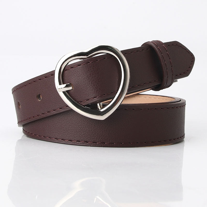 Women's Trendy Single Circle Casual Nude Imitation Belts