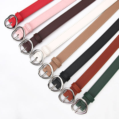 Women's Trendy Single Circle Casual Nude Imitation Belts