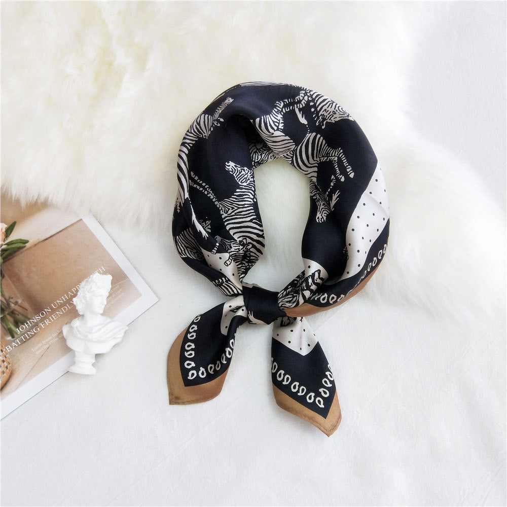 Women's Small Square Towel Versatile Decorative Artistic Scarfs