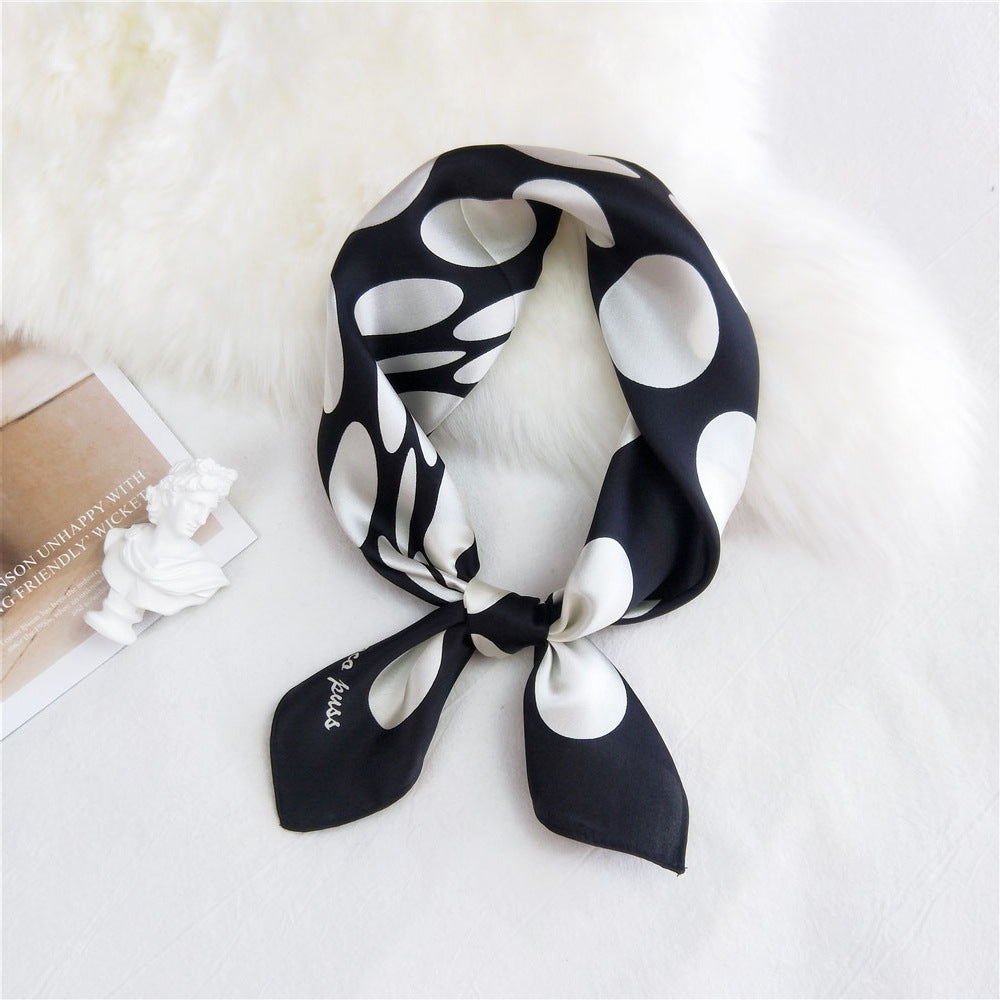 Women's Small Square Towel Versatile Decorative Artistic Scarfs