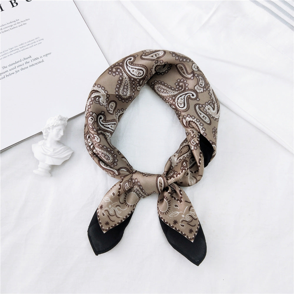 Women's Small Square Towel Versatile Decorative Artistic Scarfs