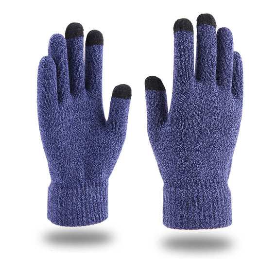 Women's & Men's Warm Veet Padded Thickened Full Finger Wool Touch Gloves