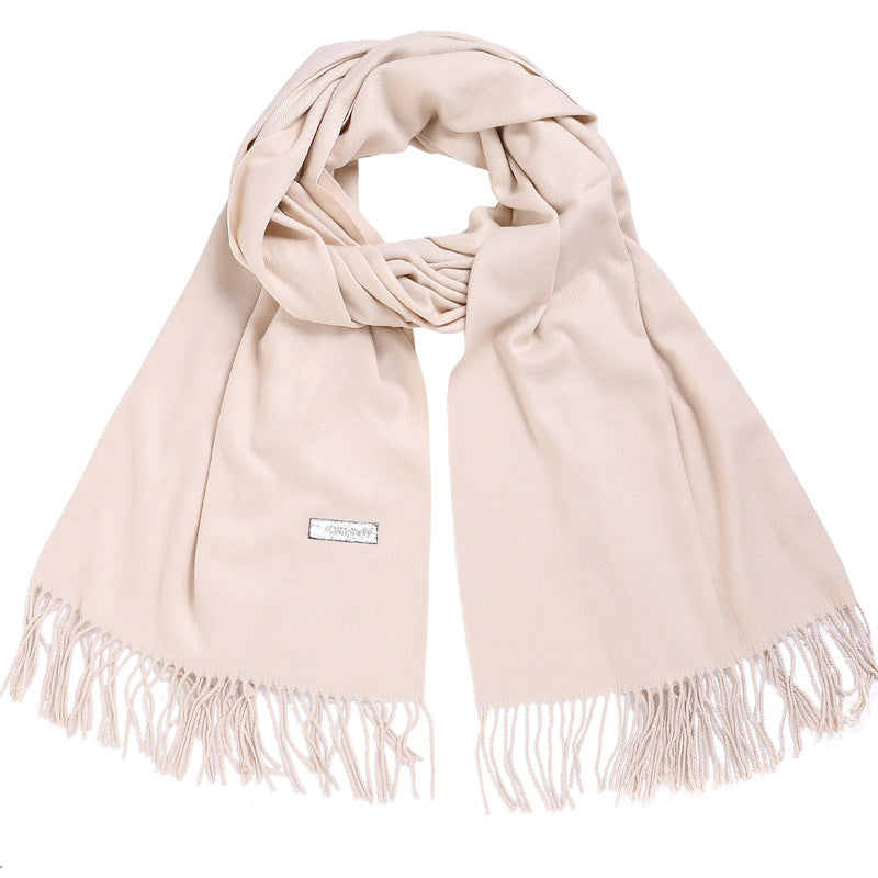 Women's Solid Color Shawl Warm Fashion Monochrome Scarfs