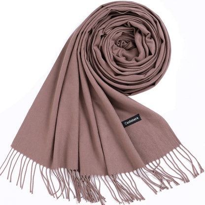 Women's Solid Color Shawl Warm Fashion Monochrome Scarfs