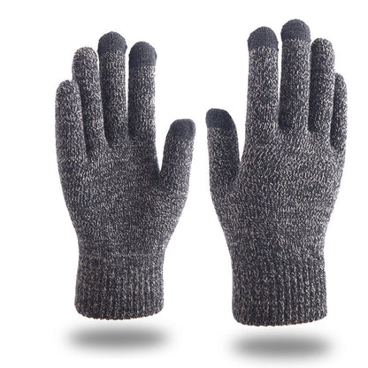 Women's & Men's Warm Veet Padded Thickened Full Finger Wool Touch Gloves