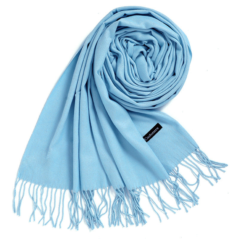 Women's Solid Color Shawl Warm Fashion Monochrome Scarfs