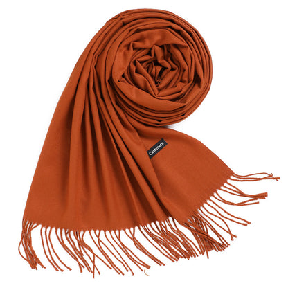 Women's Solid Color Shawl Warm Fashion Monochrome Scarfs