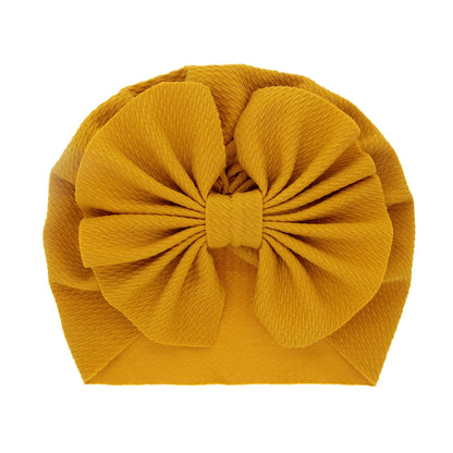 Children's Solid Color Sleeve Big Bow Indian Kids' Headwear