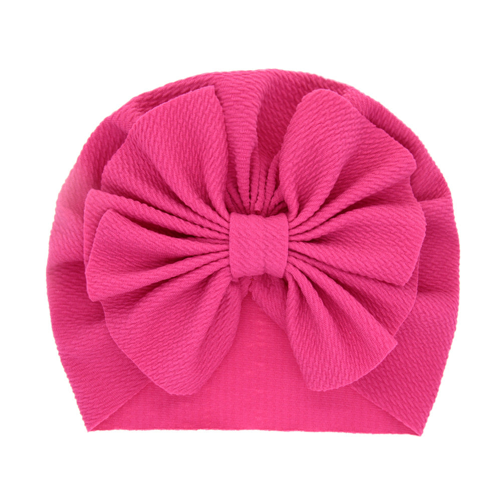 Children's Solid Color Sleeve Big Bow Indian Kids' Headwear