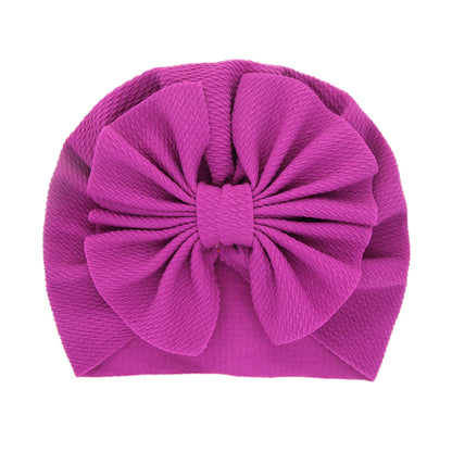 Children's Solid Color Sleeve Big Bow Indian Kids' Headwear