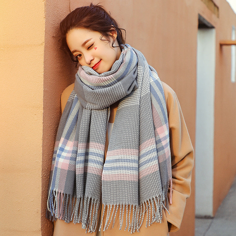 Women's Cashmere Winter Shawl For Thickened Warm Scarfs