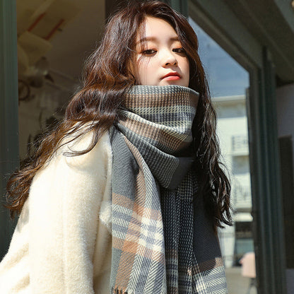 Women's Cashmere Winter Shawl For Thickened Warm Scarfs