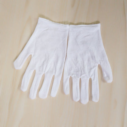 Santa Claus White Medium Thick Cotton Gloves