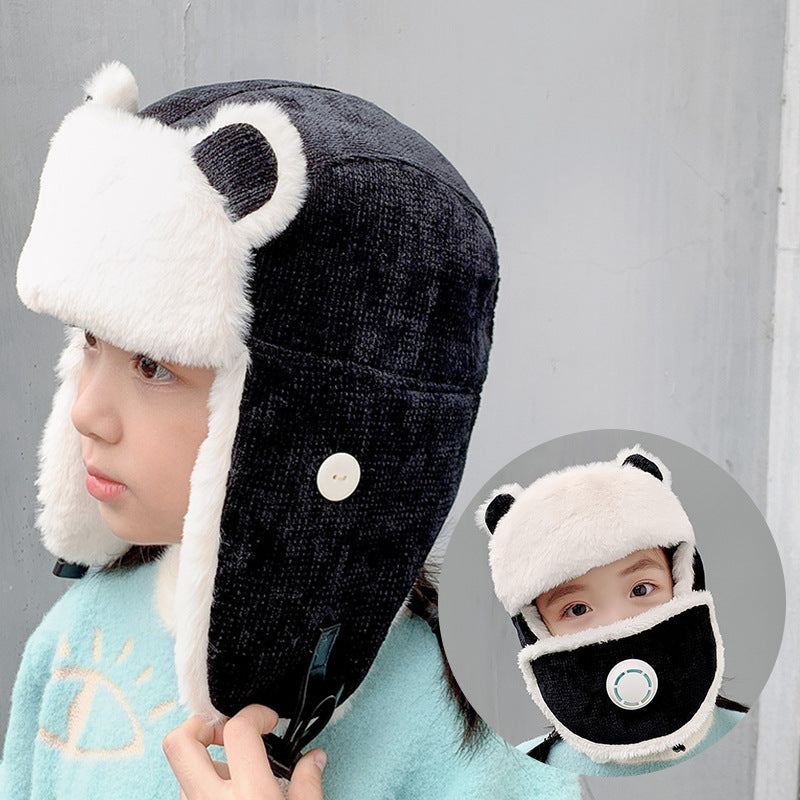 Children's Winter Thermal Cotton Hat Korean Style Kids' Headwear