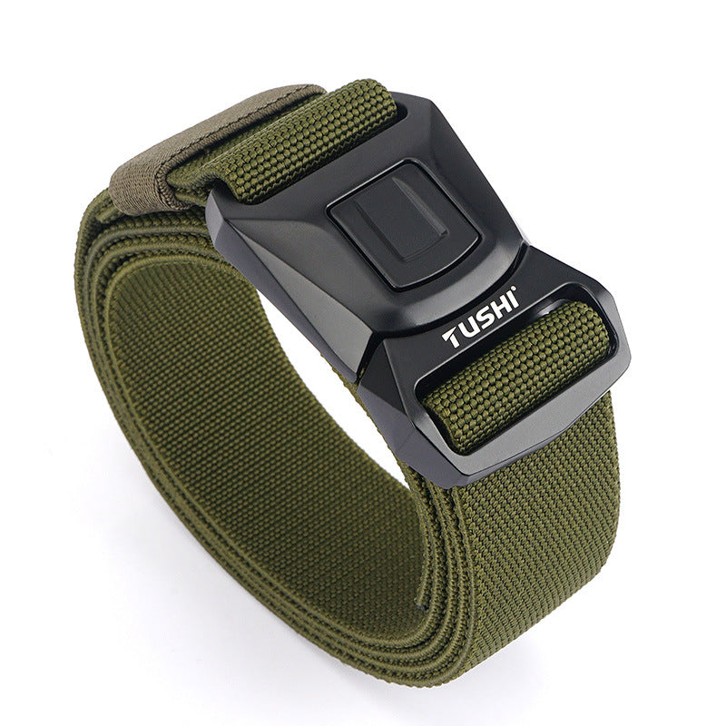 Men's Quick Release Buckle Tooling Outer Elastic Belts