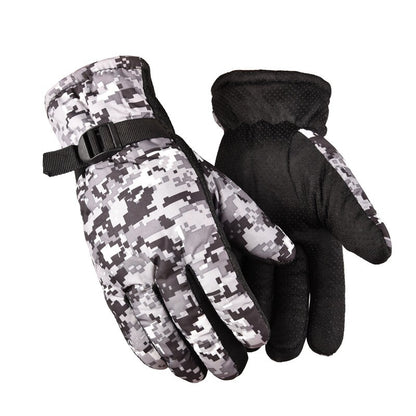 Men's Winter Ski Camouflage Waterproof Windproof Thickening Gloves