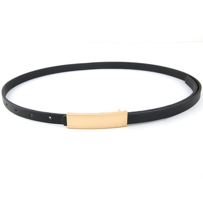 Snap Button Thin Fashion Personality Buckle Belts