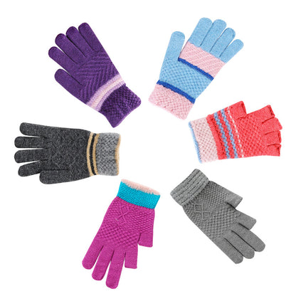 Women's & Men's Winter Half Finger Full Exposed Two Thickened Gloves