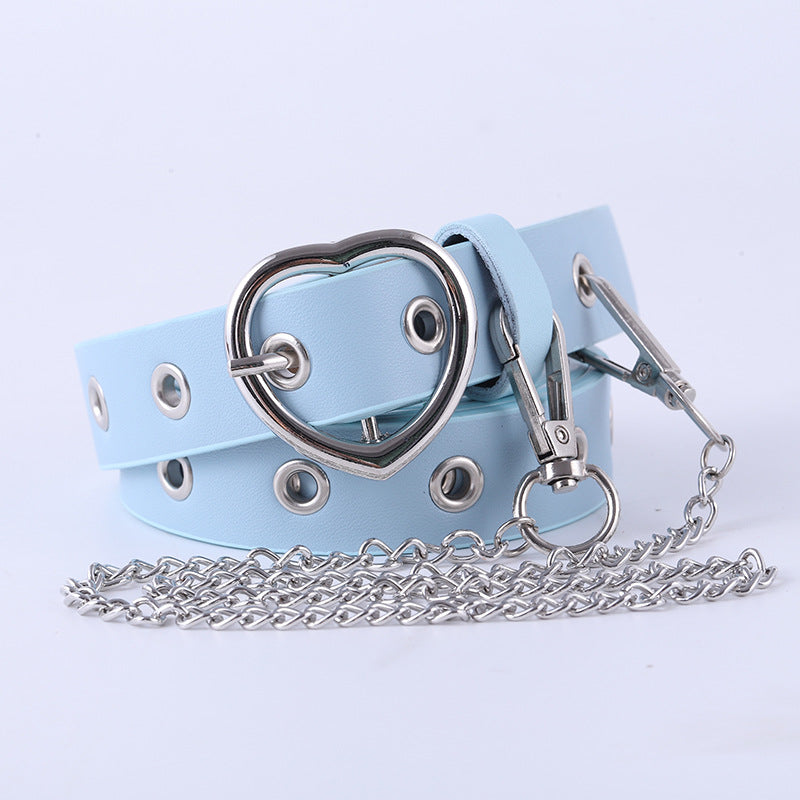 Women's Strictly Selected Chain Decoration Heart Buckle Belts