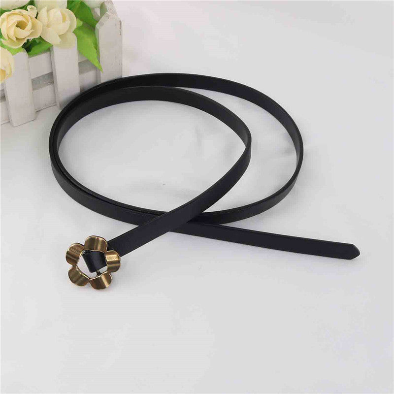 Women's Leather Fashion Knotted Decorative Black Coffee Belts