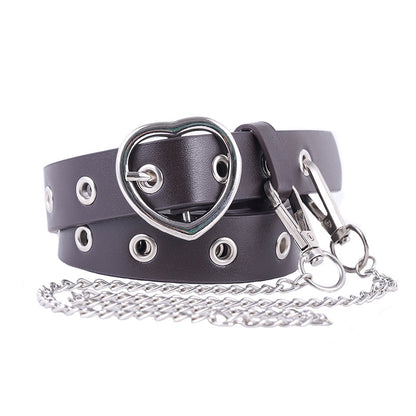 Women's Strictly Selected Chain Decoration Heart Buckle Belts