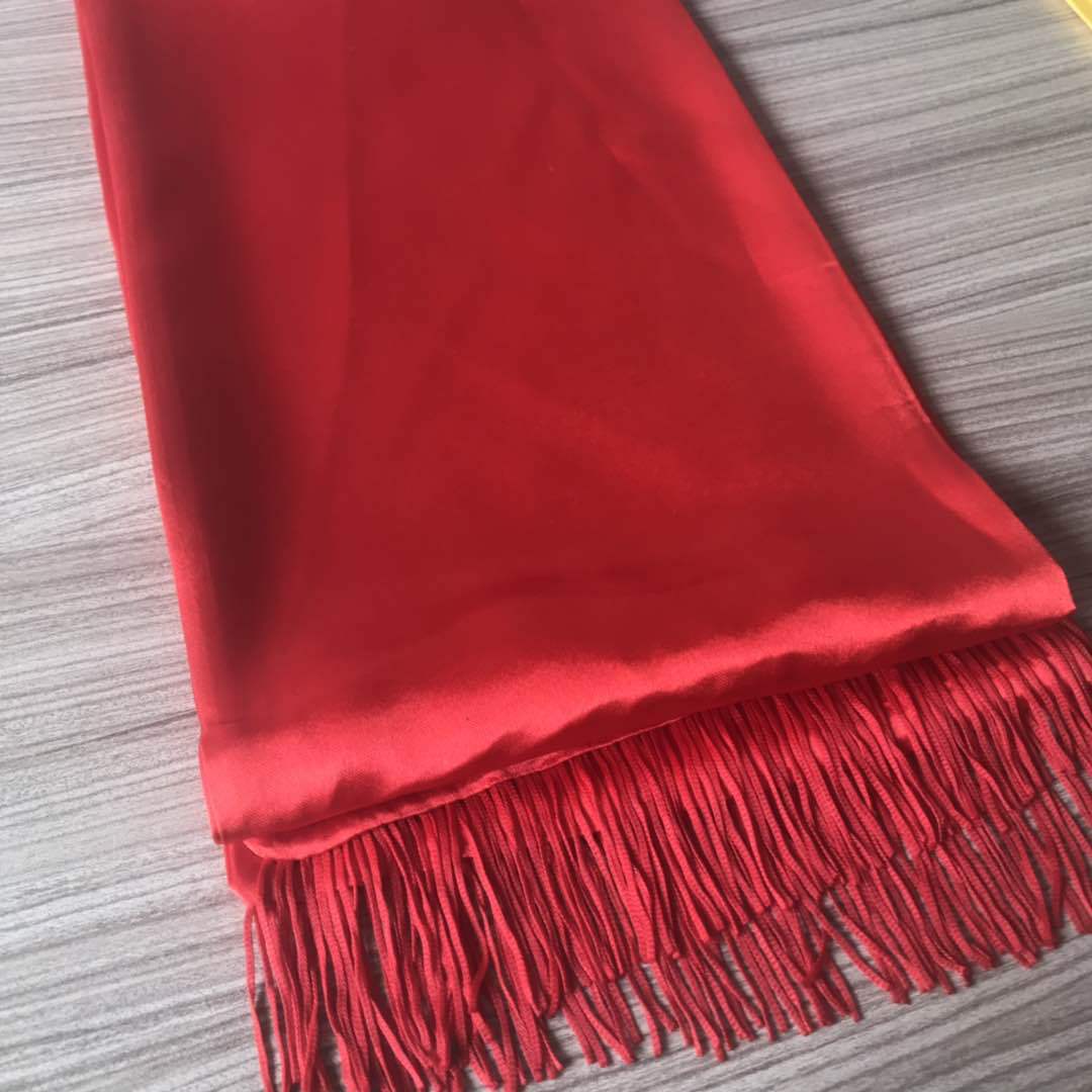 Comfortable Bright Red Open Door Chinese Scarfs