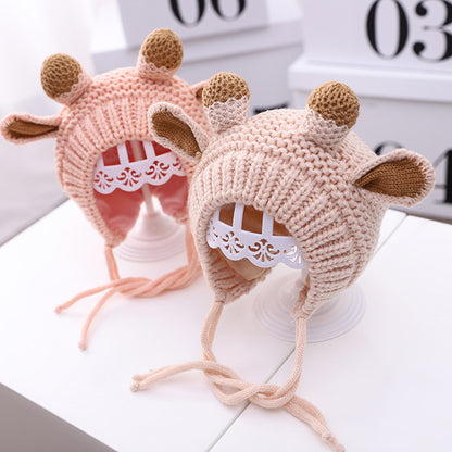 Children's Hat Winter Earflaps Warm Woolen Bay Kids' Headwear