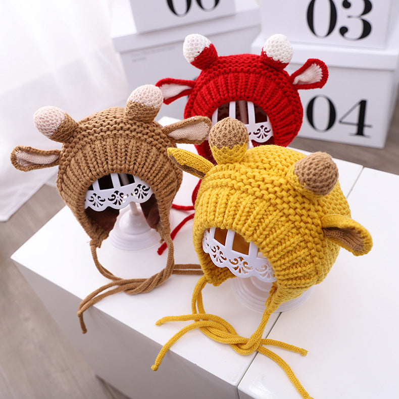 Children's Hat Winter Earflaps Warm Woolen Bay Kids' Headwear