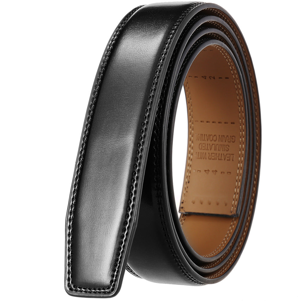 Men's Automatic Buckle Body Two Layers Leather Belts