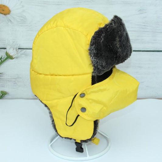 Northeast Winter Thickened Warm Boys Waterproof Skiing Middle Kids' Headwear