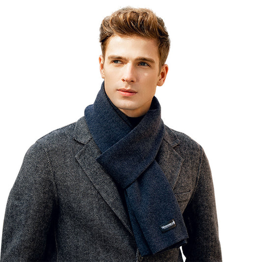 Men's Winter Pure Color Gift Packing Warm Scarfs