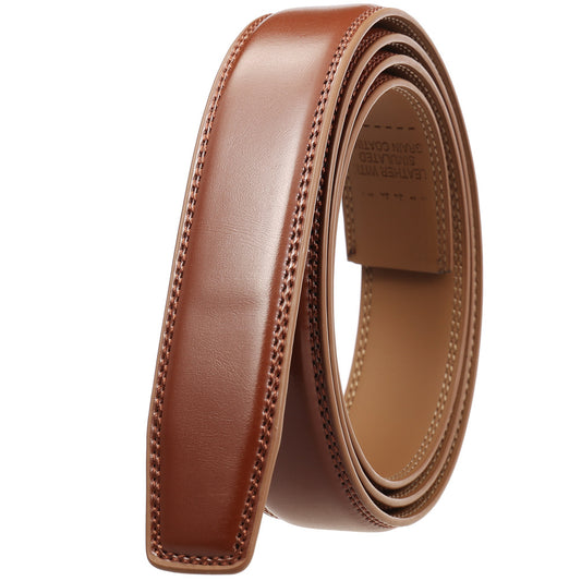 Men's Automatic Buckle Body Two Layers Leather Belts