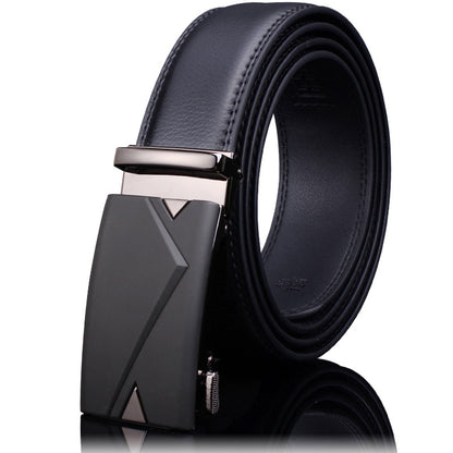 Men's Leather Buckle Pure Cowhide Business Boys Belts