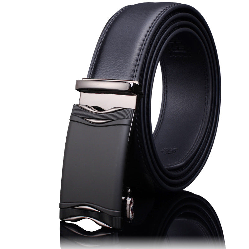 Men's Leather Buckle Pure Cowhide Business Boys Belts