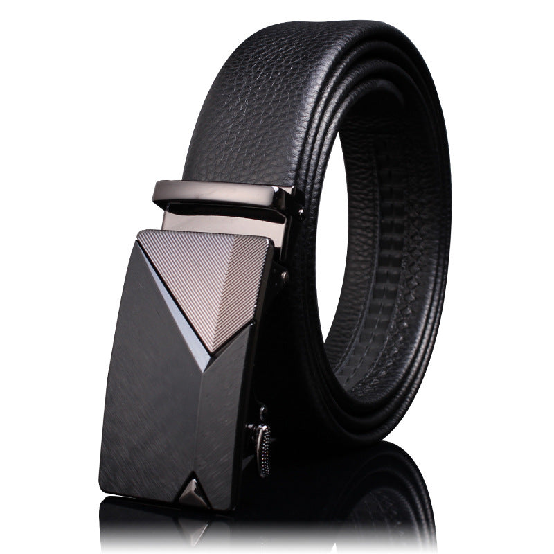 Men's First Layer Cow Leather Automatic Buckle Casual Belts