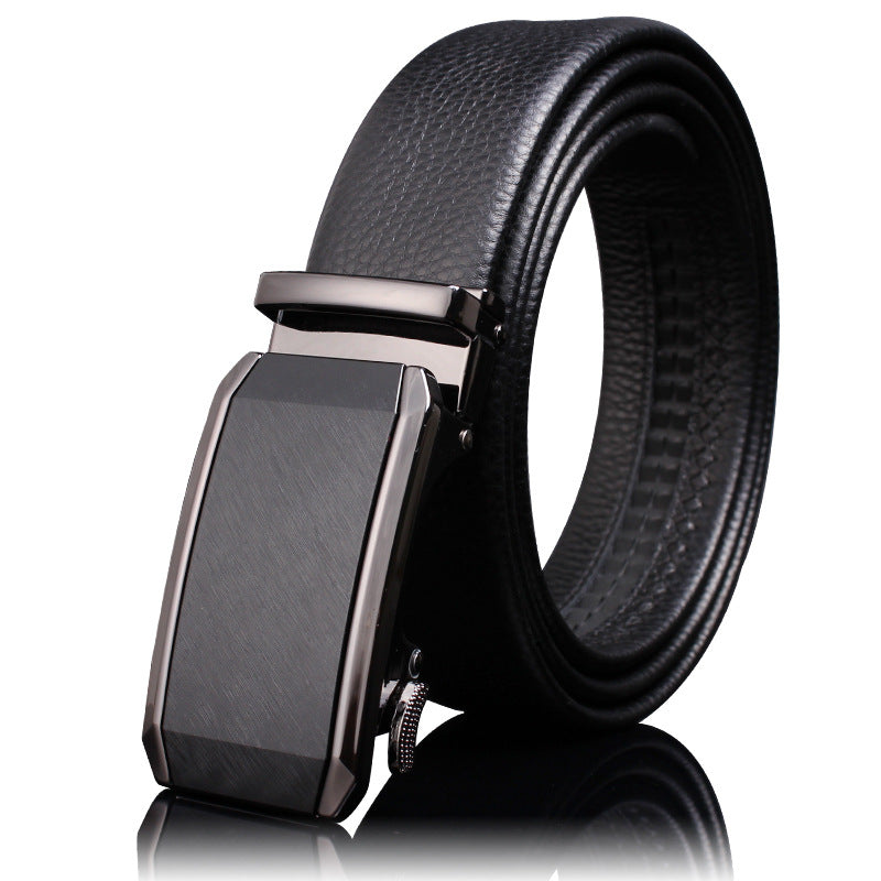 Men's First Layer Cow Leather Automatic Buckle Casual Belts