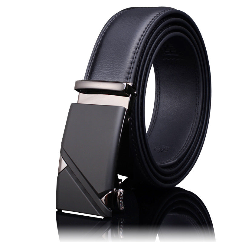 Men's Leather Buckle Pure Cowhide Business Boys Belts