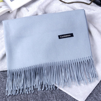 Women's & Men's Solid Color Artificial Cashmere Winter High-grade Scarfs