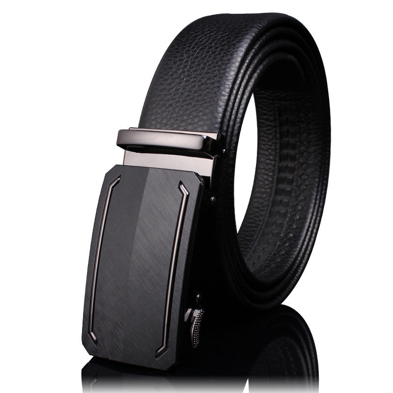 Men's First Layer Cow Leather Automatic Buckle Casual Belts