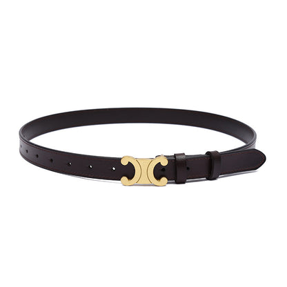 Spring Retro Buckle Fashion Stitching With Belts