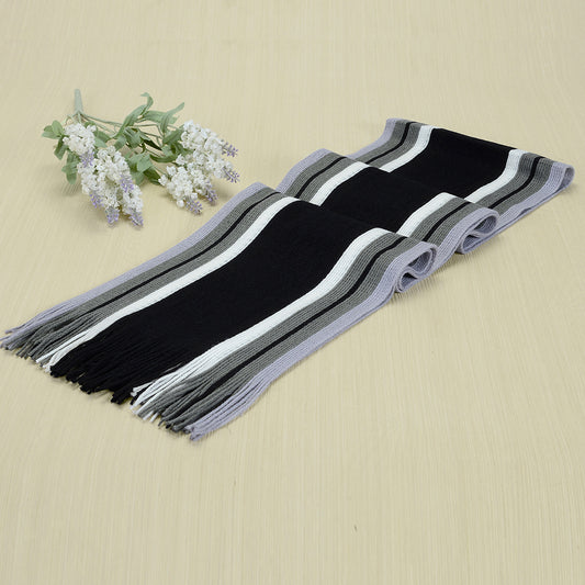 Men's Korean Style Trend Knitting Warm Mixed Scarfs