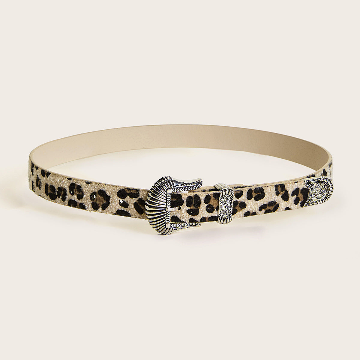 Women's Imitation Horse Fur Leopard Print Fashion Belts