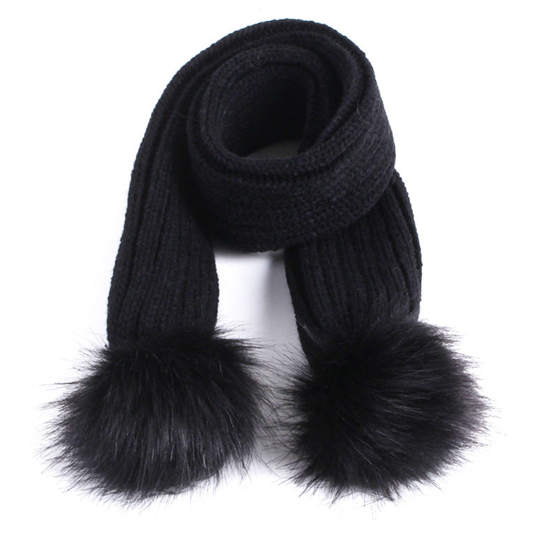 Women's & Men's Double Ball Imitation Fox Fur Hat Kids' Headwear